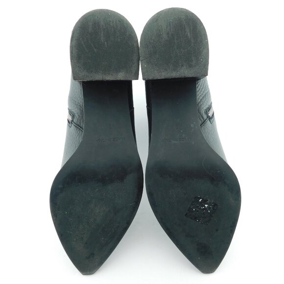 EVERLANE Black Leather Block Heel Chelsea Side Zip Ankle Boots 8 - Picture 7 of 10